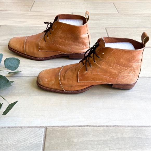 ✅ MEASUREMENTS Handmade Real Leather Chukka Boots - Picture 2 of 8